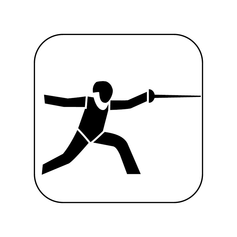 Grafik: Icon für Sportart Fechten.