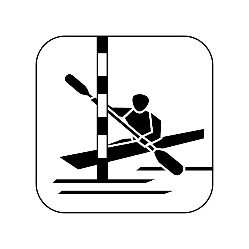 Grafik: Icon für Sportart Kanuslalom.