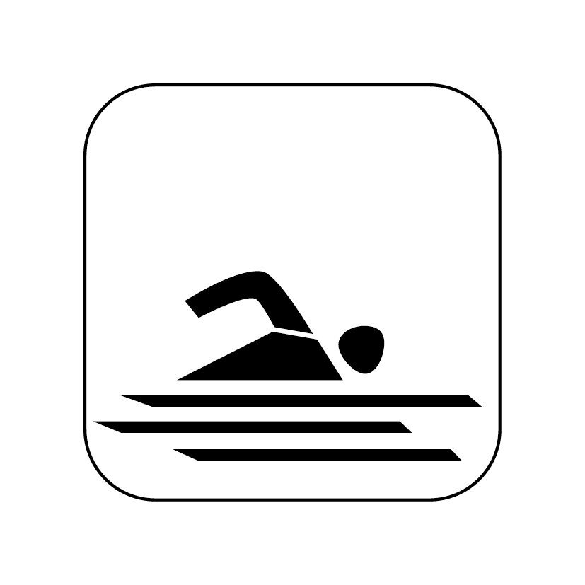 Grafik: Icon für Sportart Schwimmen.