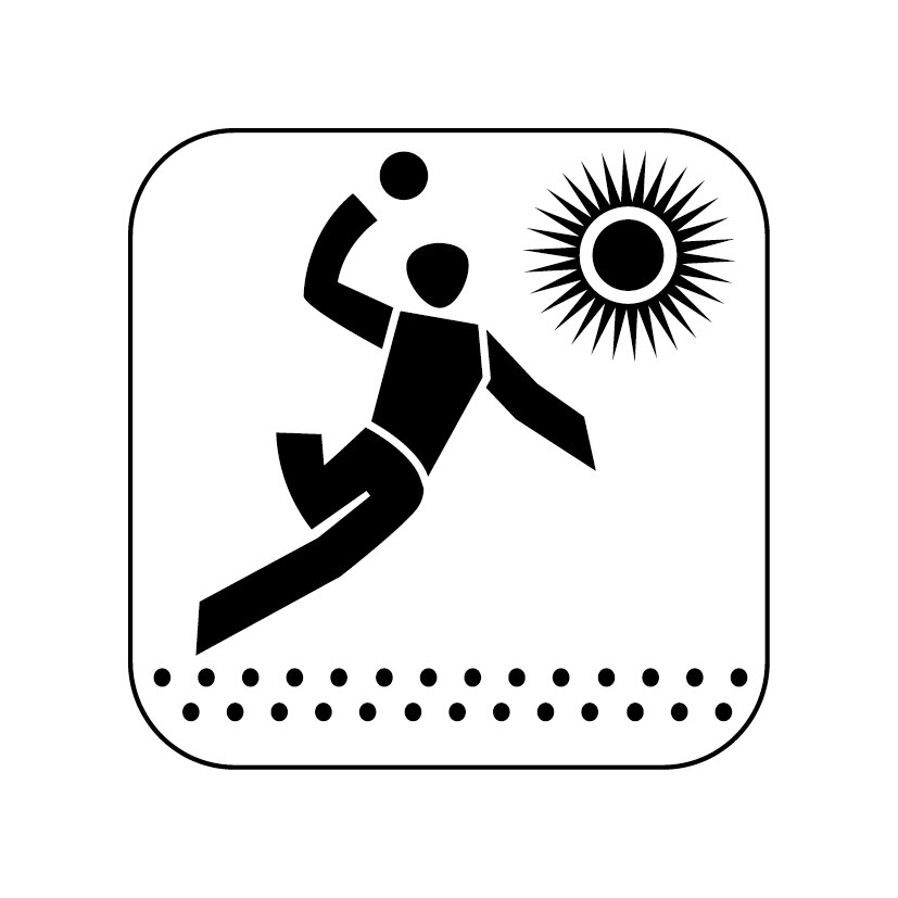 Grafik: Piktogramm für die Sportart Beachhandball.